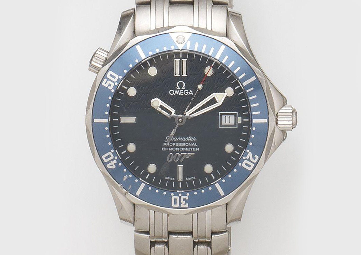 James Bond swapped his Submariner for a Seamaster like this one. Image courtesy of Bonhams