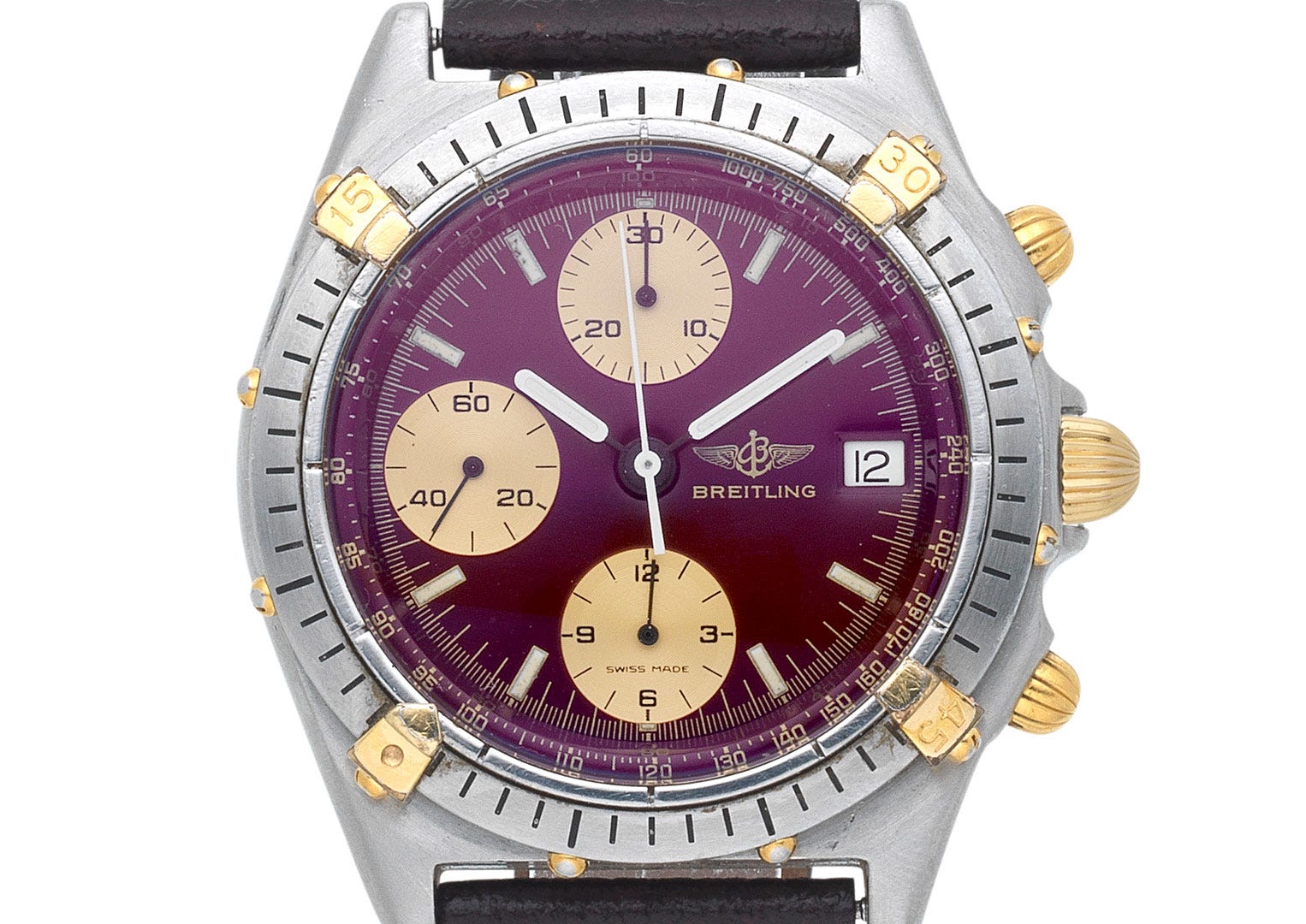 Breitling used the Calibre 7750 during the mechanical revival in the mid 1980s. Image courtesy of Bonhams