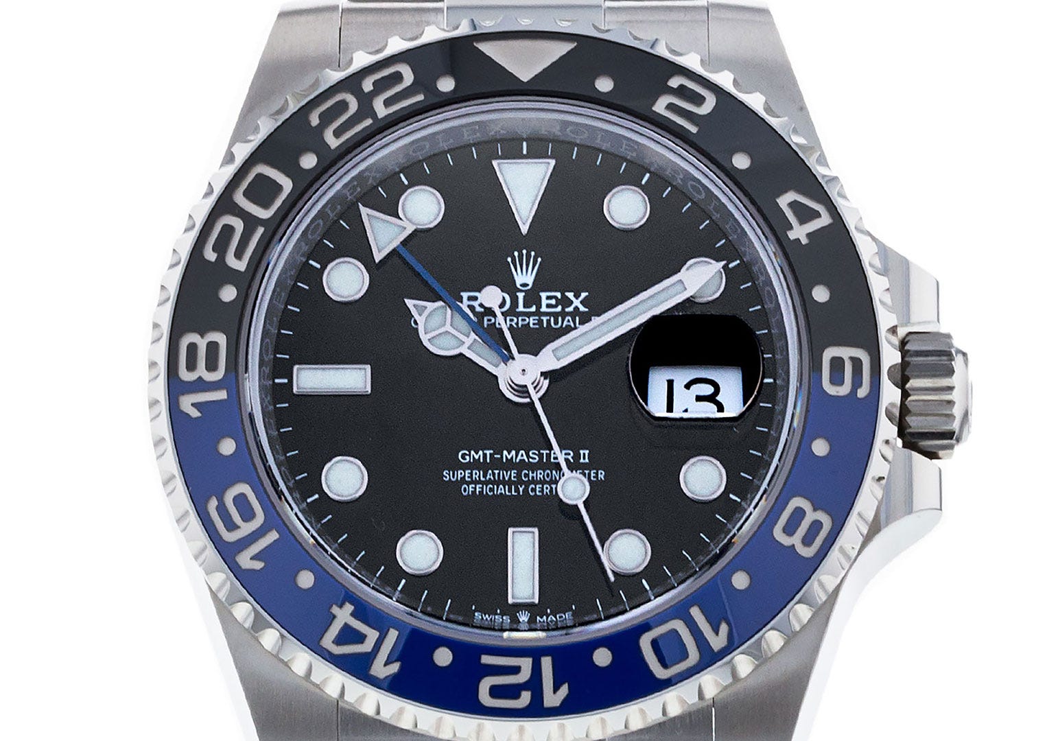 A 2021 model GMT Master II with Cerachrom 'Batman' bezel
