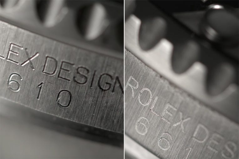 Rolex Submariner 116610LN engraving