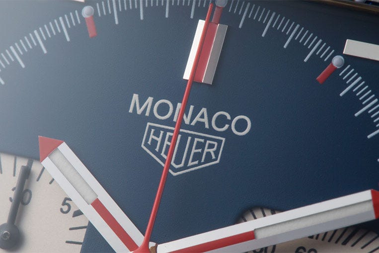 The original 'Heuer' logo is used to commemorate these special editions