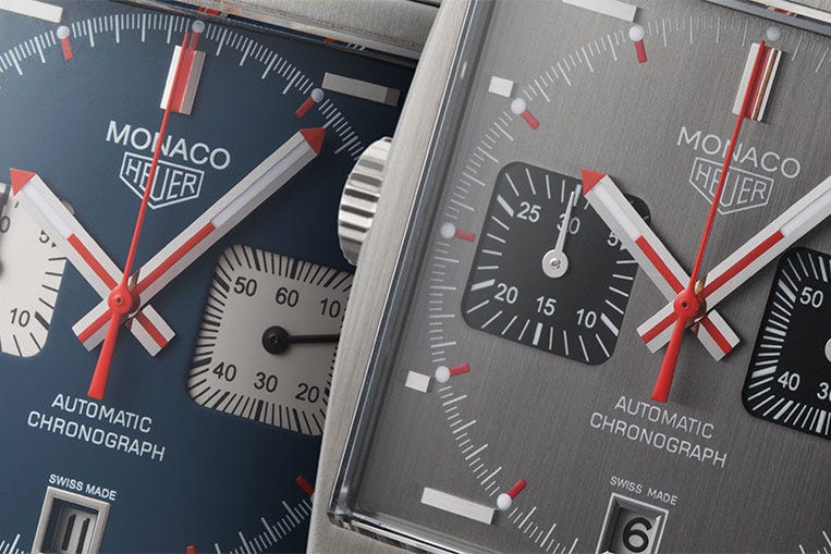 The bi-compax square dial has become an icon in watchmaking